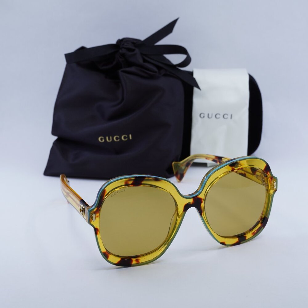 Gucci GG1240S 003 Round Sunglasses - Havana - Picture 4 of 10